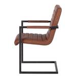 Chaises Kaledos (lot de 2) Imitation cuir / Métal - Cognac vintage - Angulaire