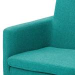 Chaise à accoudoirs Katha Tissu - Tissu Suria : Turquoise - Hêtre foncé