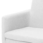 Chaise à accoudoirs Katha Tissu - Tissu Suria : Blanc - Hêtre foncé