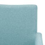 Chaise à accoudoirs Katha Tissu - Tissu Suria : Bleu clair - Hêtre foncé