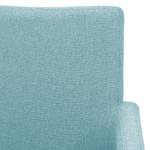 Chaise à accoudoirs Katha Tissu - Tissu Suria : Bleu clair - Hêtre clair