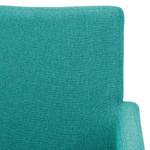 Chaise à accoudoirs Katha Tissu - Tissu Suria : Turquoise - Hêtre clair