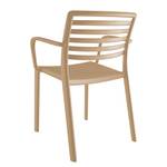 Lot de 2 chaises avec accoudoirs Lama Matériau synthétique - Sable