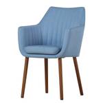 Chaise avec accoudoirs Lelystad Tissu Bleu ciel