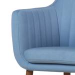 Chaise avec accoudoirs Lelystad Tissu Bleu ciel