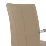 Armleunstoelen Lioni (4-delige set) kunstleer/staal - Beige