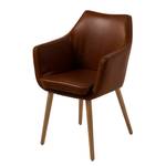 Sedia con braccioli NICHOLAS Similpelle Aken: marrone vintage - 1 sedia