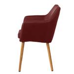 Sedia con braccioli NICHOLAS Tessuto Cors: rosso scuro - 1 sedia