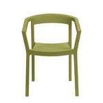 Chaises à accoudoirs Peach (lot de 2) Lot de 2 - Plastique - Vert olive - Vert olive