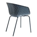 Chaises Radar Bubble (lot de 4) Matériau synthétique - Anthracite