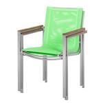 Chaises de jardin T-Line IX (lot de 2) Métal / Textilène vert tilleul
