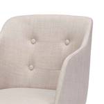 Chaises à accoudoirs Para (lot de 2) Tissu - Beige - Hévéa