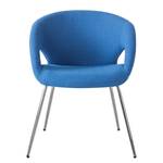 Chaise à accoudoirs Woodlawn I Tissu / Métal - Bleu cobalt