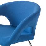 Chaise à accoudoirs Woodlawn I Tissu / Métal - Bleu cobalt