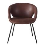 Sedia con braccioli Woodlawn II similpelle / metallo - Marrone - 1 sedia