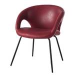 Sedia con braccioli Woodlawn II similpelle / metallo - Bordeaux - 1 sedia