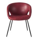 Sedia con braccioli Woodlawn II similpelle / metallo - Bordeaux - 1 sedia