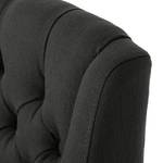 Sedia con braccioli Austin Tessuto / Legno massello di quercia - Tessuto Kyra: grigio scuro
