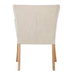 Armleunstoel Bakersfield geweven stof/massief eikenhout - Beige