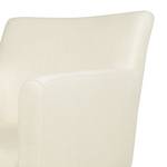 Chaise à accoudoirs Lincoln II Microfibre / Bouleau massif - Blanc