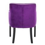 Chaise à accoudoirs Rochester Velours violet / noir blanc