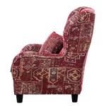 Fauteuil Perrine (avec repose-pieds) Tissu rouge