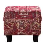 Fauteuil Perrine (avec repose-pieds) Tissu rouge