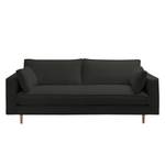 Sofa Momi (3-Sitzer) Webstoff Stoff Moretey: Dunkelgrau