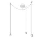 Suspension Cannonball (avec douille) Silicone / Tissu - Blanc - Nb d'ampoules : 3