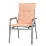 Kussen Panama I (voor lage stoelen) geweven stof - Lichtgrijs/zalmkleurig