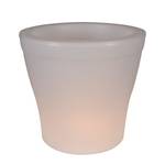 Pot de jardin pour extérieur 39 cm 1 ampoule Blanc Matériau synthétique