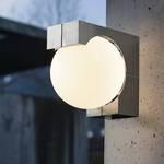 Luminaire d'extérieur Ohio Verre opalin / Aluminium - 1 ampoule