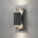 Außenwandleuchte Potenza Acrylglas / Aluminium - Dunkelgrau