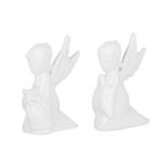 Anges Avery (lot de 2) Blanc - Céramique - Hauteur : 15 cm