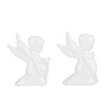 Anges Avery (lot de 2) Blanc - Céramique - Hauteur : 15 cm