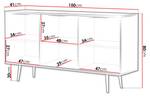 Sideboard Pinelli Grau - Holzwerkstoff - 150 x 80 x 41 cm