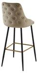 Tabouret de bar VELVINA Lot de 2 Beige - Métal - 56 x 110 x 48 cm