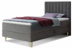 Boxspringbett Gold Mini Grau - Breite: 106 cm