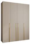 Armoire à portes battantes Como 3 Beige - Doré - 190 x 40 cm