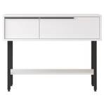 Table console Vesanto Noir - Blanc - Bois manufacturé - Métal - 30 x 76 x 100 cm