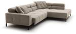 Ecksofa OHIO Beige - Armlehne davorstehend rechts - Ecke davorstehend rechts