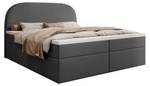 Boxspringbett ZEN mit Bettkasten Aschgrau - Grau - Breite: 120 cm - H4