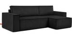 NAPI Universal-Ecksofa Schwarz - Breite: 262 cm