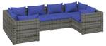 Garten-Lounge-Set (6-teilig) 3013633-19 Blau - Dunkelblau - Grau