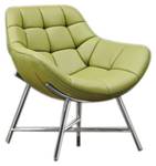 Fauteuil BERIO simili cuir vert Vert - Cuir synthétique - 75 x 79 x 41 cm