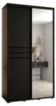 ARMOIRE À PORTES COULISSANTES DAVOS 11 Noir - Largeur : 140 cm