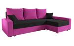 Ecksofa CHIEV Schwarz - Pink - Ecke davorstehend rechts