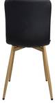 Chaise POLI (Lot de 4) Noir - Métal - Cuir synthétique - 41 x 86 x 45 cm