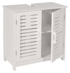 Meuble sous-vasque B41 Blanc - Bambou - 60 x 60 x 30 cm