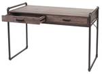 Schreibtisch F58 Braun - Holzwerkstoff - Metall - 117 x 75 x 61 cm